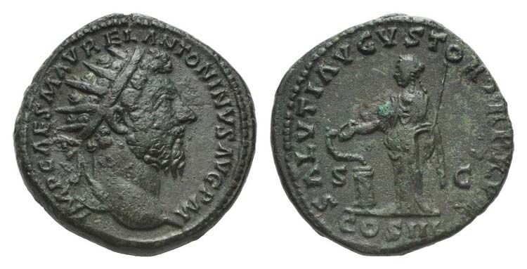 Marcus Aurelius (161-180). Æ ... 