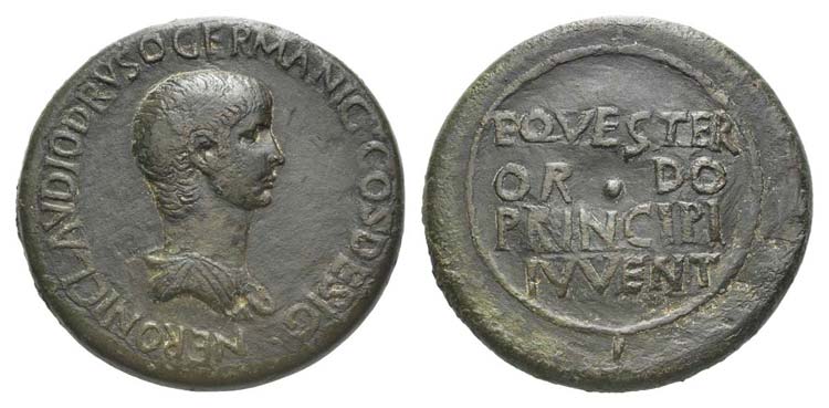 Nero (Caesar, 50-54). Æ ... 