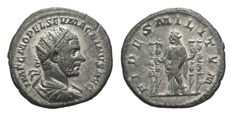 Macrinus (217-218). AR ... 