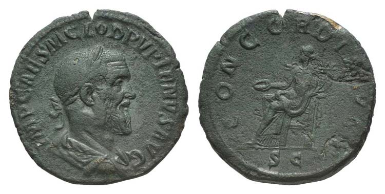 Pupienus (AD 238). Æ Sestertius ... 