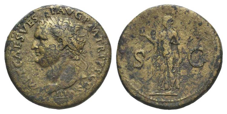Titus (Caesar, 69-79). Æ ... 