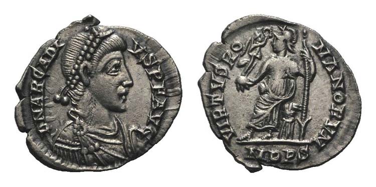 Arcadius (383-408). AR Siliqua ... 