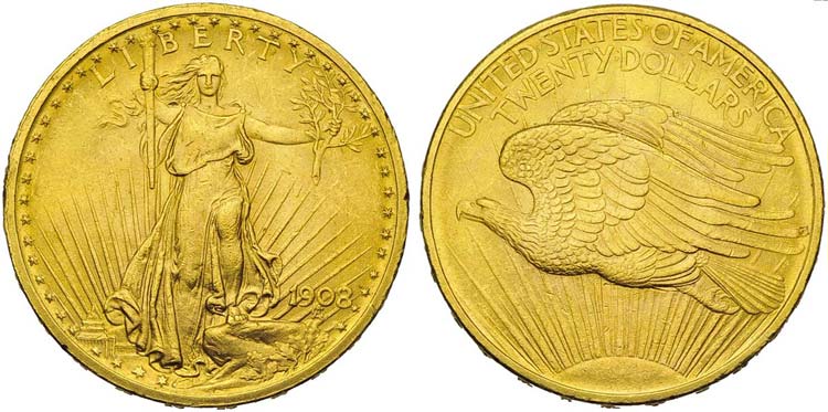 U.S.A. - 20 Dollari - 1908 - San ... 