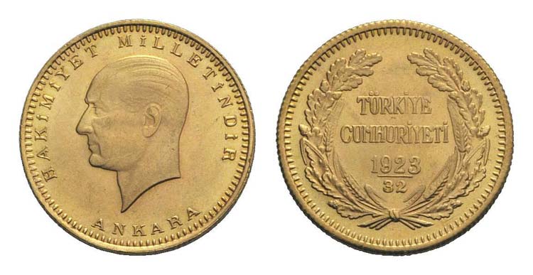 Turkey, AV 50 Kurush 1923/32 ... 
