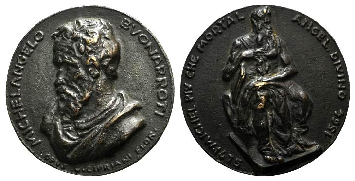 Michelangelo Buonarroti, Æ Medal ... 