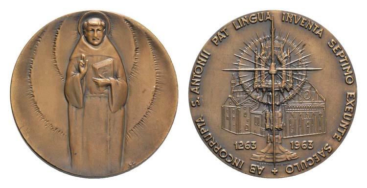 S. Antonio da Padova. Æ Medal ... 
