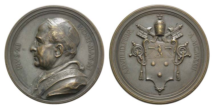 Papal, Pio XI (1922-1939). Æ ... 