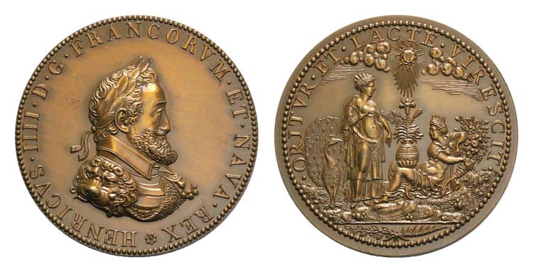 France, Henry IV (1589-1610). Æ ... 
