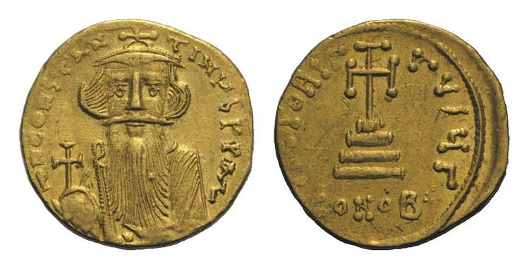 Constans II (641-668). AV Solidus ... 