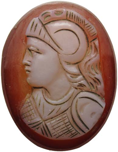 Agate cameo. Bust of Athena. 18th ... 