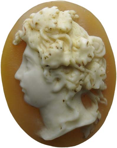 Shell cameo. Head of Bacchante, in ... 