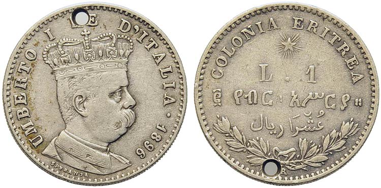 Eritrea - Lira - 1896   - AG RR ... 