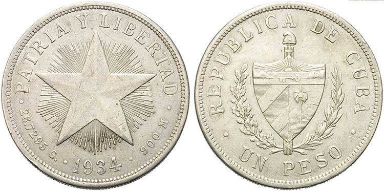 CUBA - Repubblica - Peso - 1934   ... 