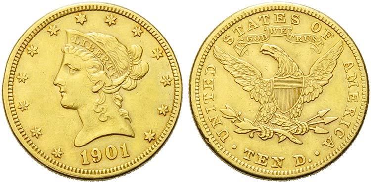 U.S.A. -  - 10 Dollari - 1901 - ... 