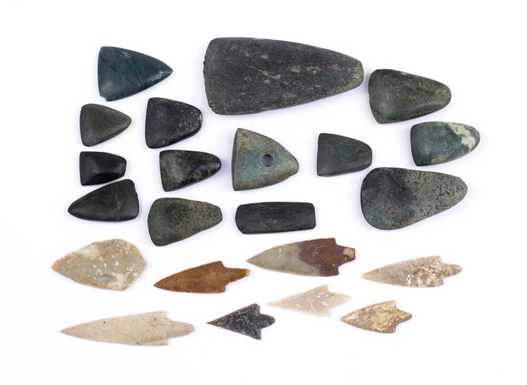 Collection of Neolithic axes and ... 