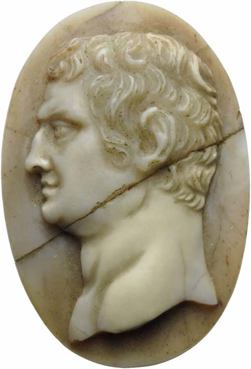 Agate cameo. Bust of a male ... 
