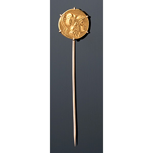 18K gold stick pin with antique ... 