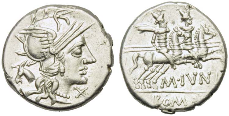 M. Junius Silanus, Denarius, Rome, ... 