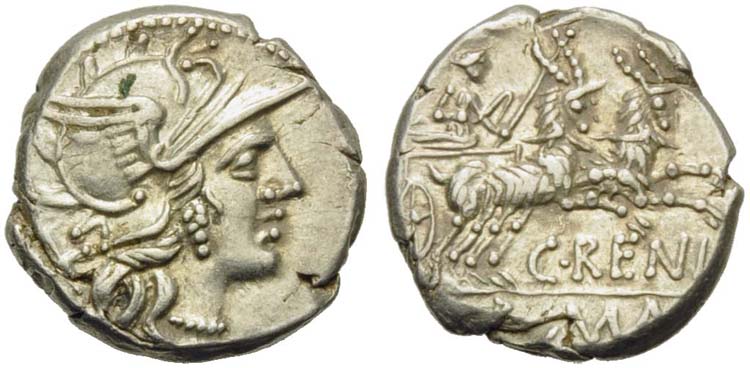 C. Renius, Denarius, Rome, 138 BC; ... 