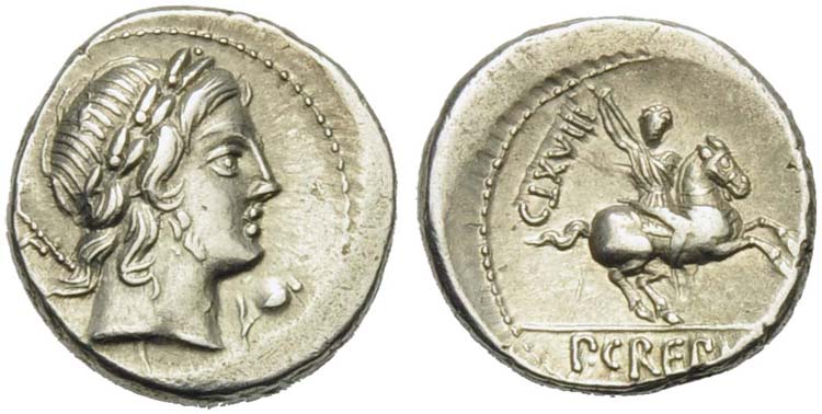 P. Crepusius, Denarius, Rome, 82 ... 