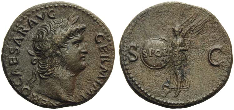 Nero (54-68), As, Rome, AD 65; AE ... 