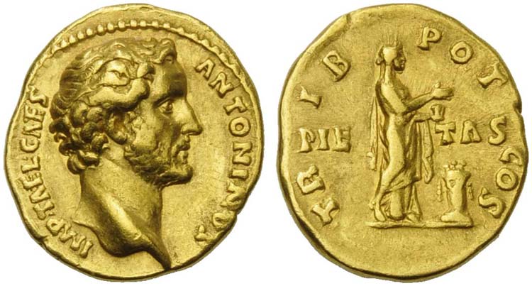 Antoninus Pius, as Caesar, Aureus ... 