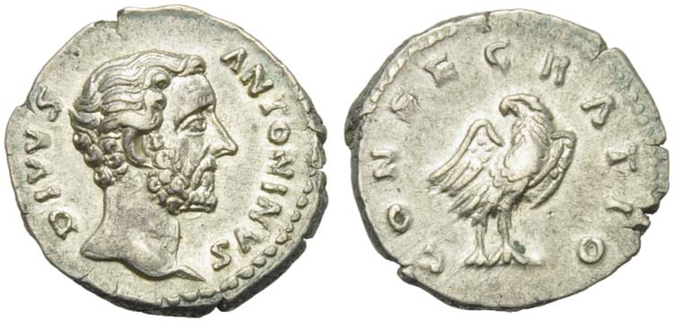 Divus Antoninus Pius, Denarius ... 