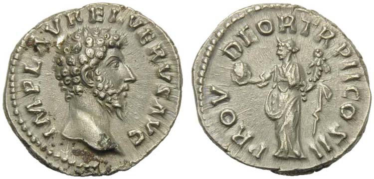 Lucius Verus (161-169), Denarius, ... 