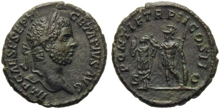 Geta (209-212), As, Rome, AD 210; ... 