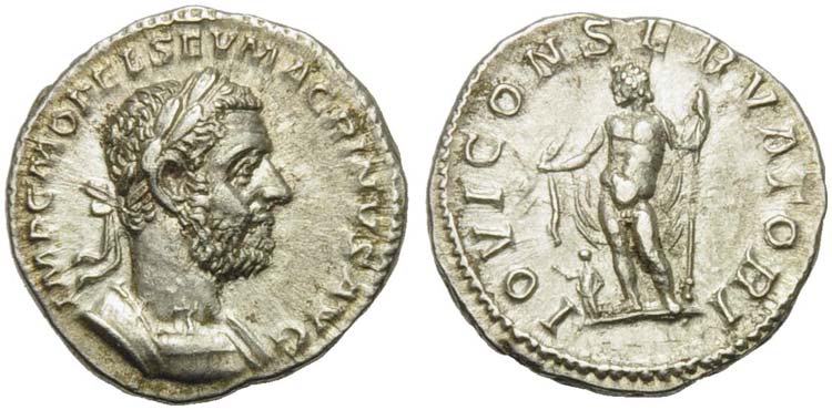 Macrinus (217-218), Denarius, ... 
