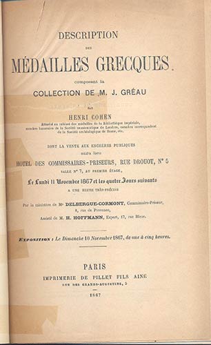 HOFFMANN H. – Paris 11-11-1867. ... 