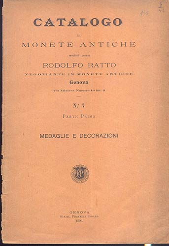 RATTO RODOLFO – Genova 1900  N° ... 