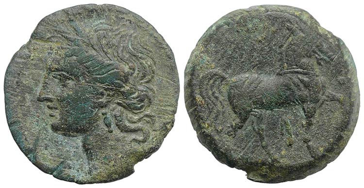 Carthage, c. 201-175 BC. Æ ... 