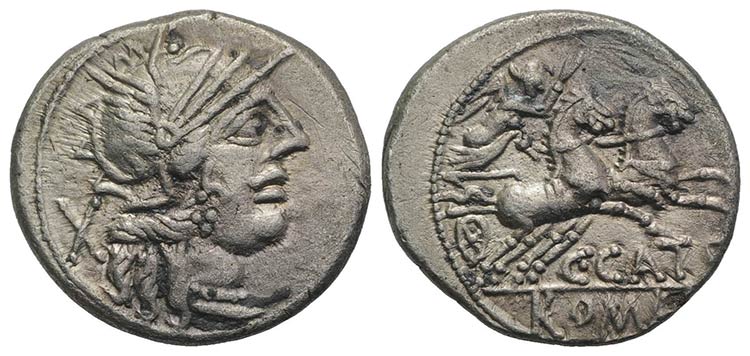 C. Porcius Cato, Rome, 123 BC. AR ... 