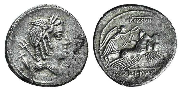 L. Julius Bursio, Rome, 85 BC. AR ... 