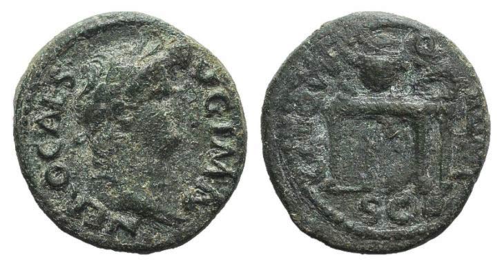 Nero (54-68). Æ Semis (17mm, ... 