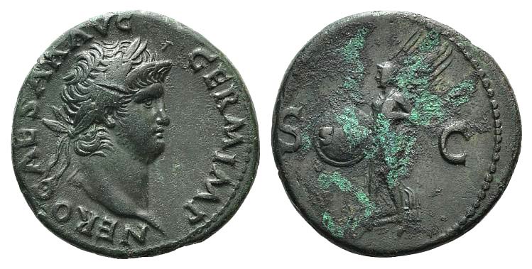 Nero (54-68). Æ As (26mm, 9.96g, ... 
