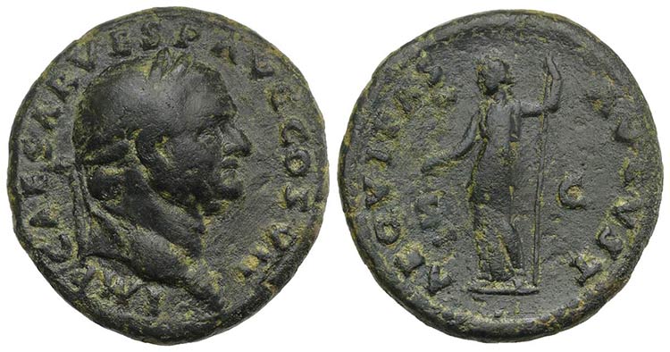 Vespasian (69-79). Æ As (27mm, ... 