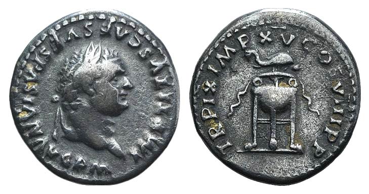 Titus (79-81). AR Denarius (18mm, ... 