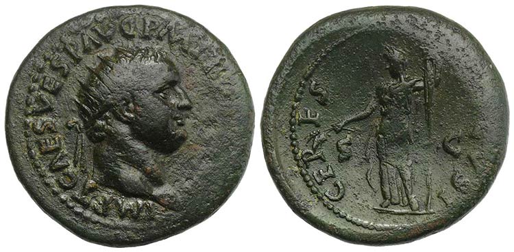 Titus (79-81). Æ Dupondius (30mm, ... 