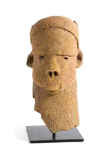 A SOKOTO MALE TERRACOTTA HEAD FROM ... 