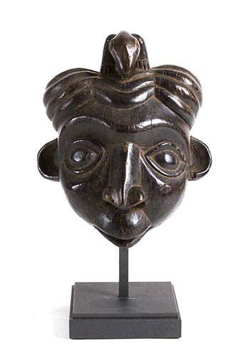 A WUM BAMUN WOODEN MASK FROM ... 