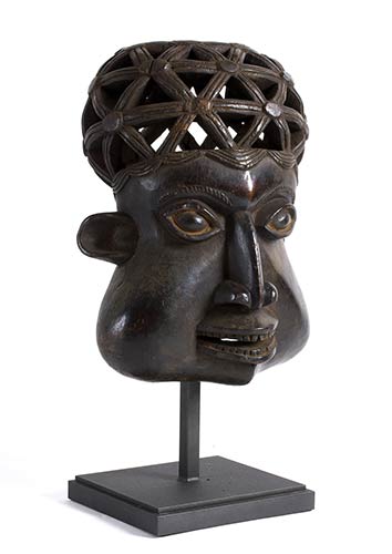A BAMUN WOODEN MASK FROM ... 
