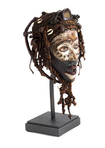 A BAKONGO WOODEN MASK FROM ... 