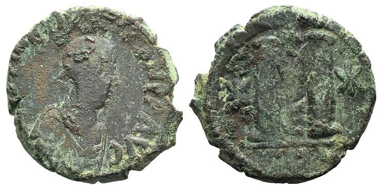 Justin I (518-527). Æ 40 Nummi ... 