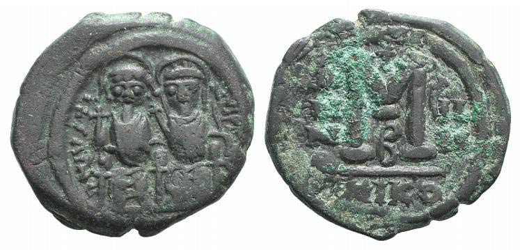 Justin II (565-578). Æ 40 Nummi ... 