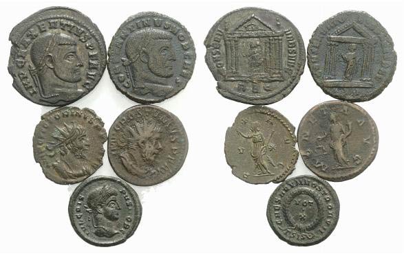 Lot of 5 Roman Imperial coins, ... 