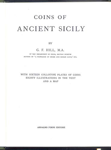 HILL G. F. - Coins of ancient ... 