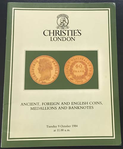 Christies Catalogue of  The ... 