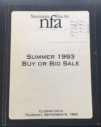 Numismatic Fine Art Auction Summer ... 